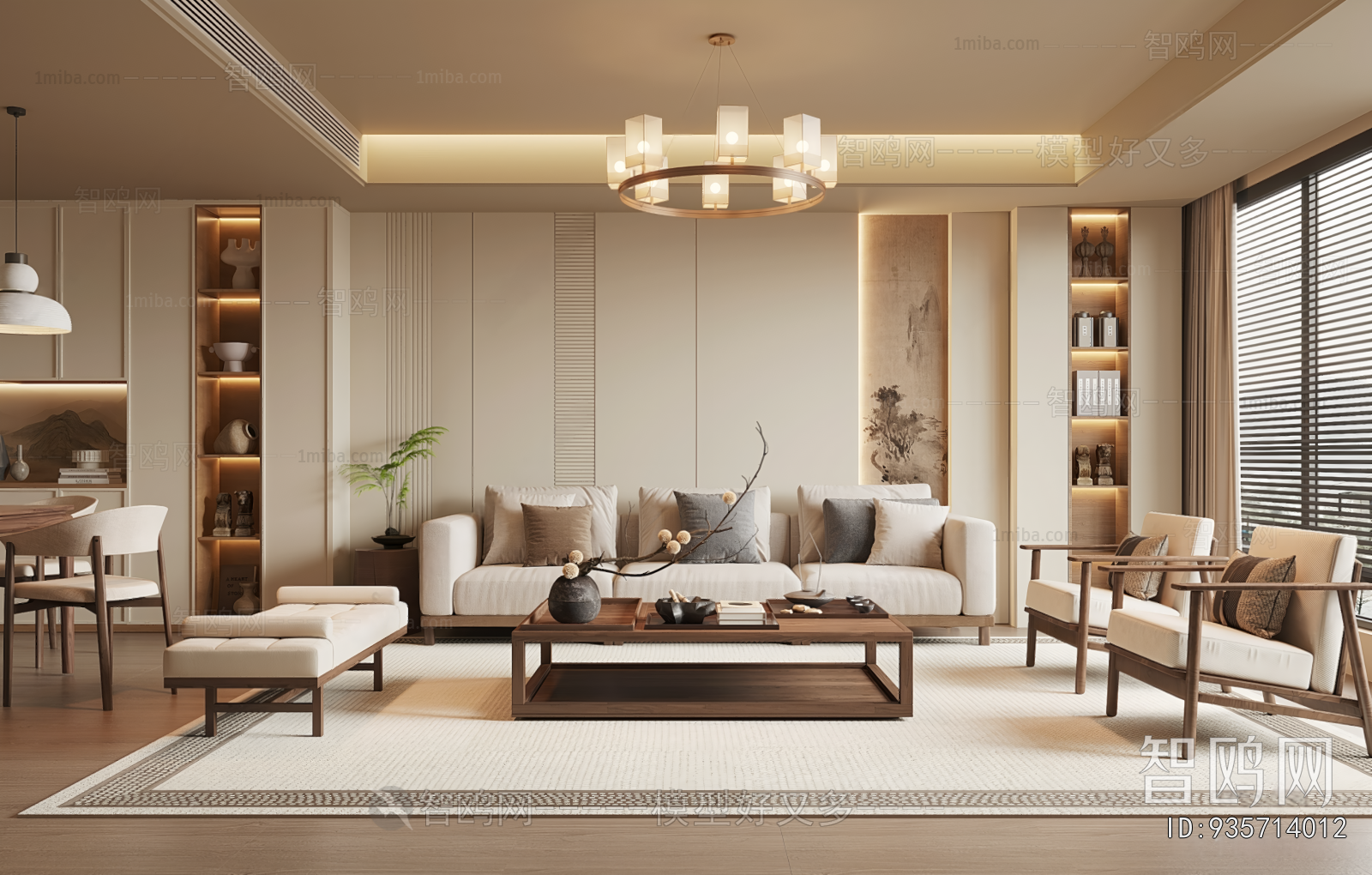 New Chinese Style A Living Room