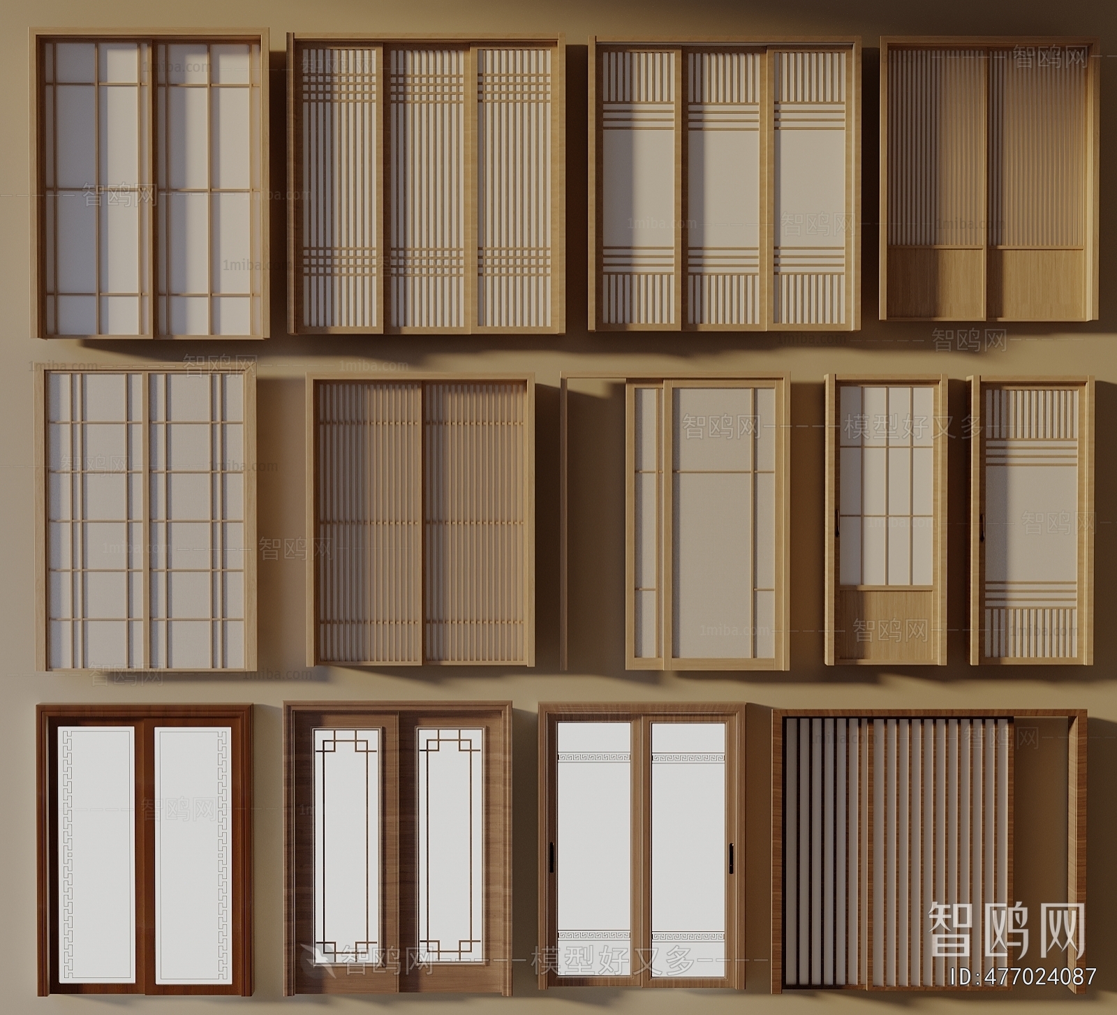 New Chinese Style Sliding Door