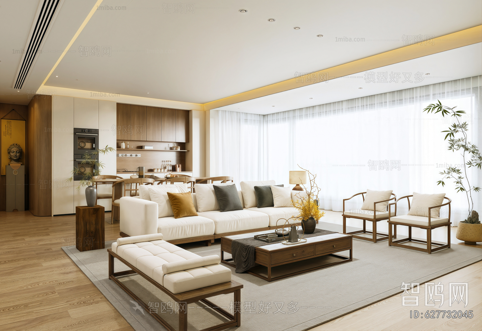 New Chinese Style A Living Room