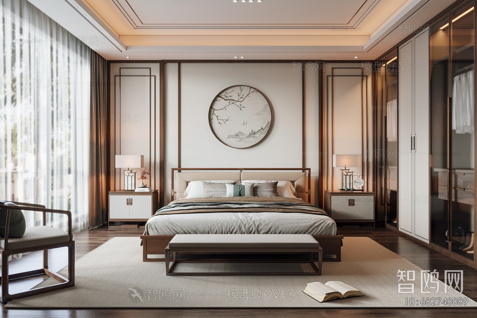 New Chinese Style Bedroom