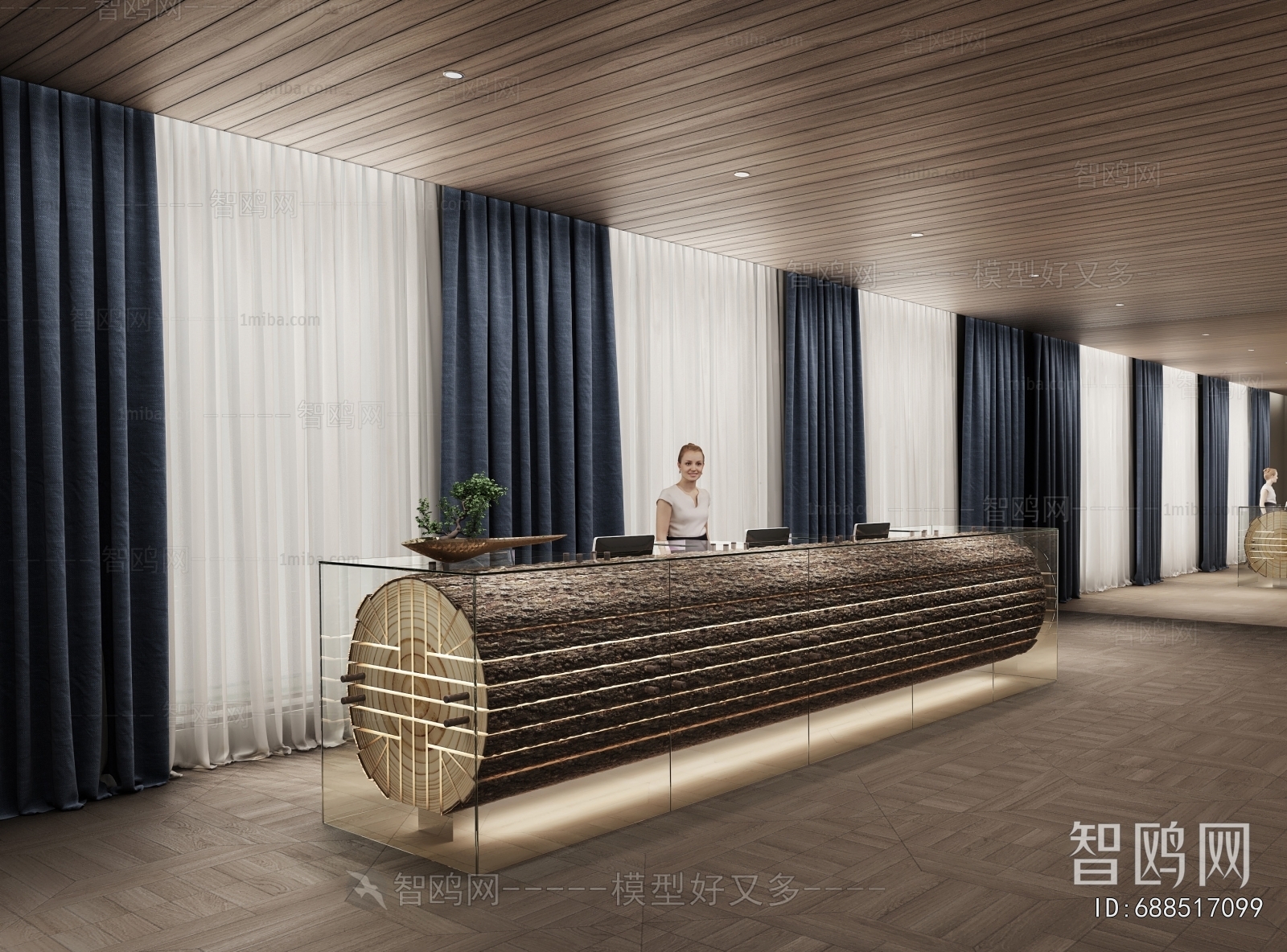 Modern Office Reception Desk
