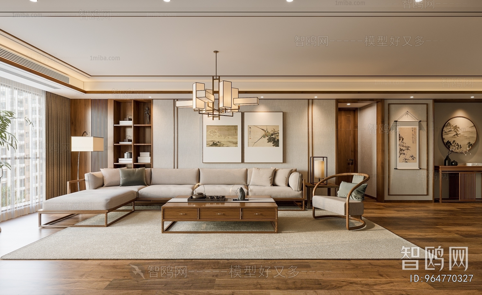 New Chinese Style A Living Room