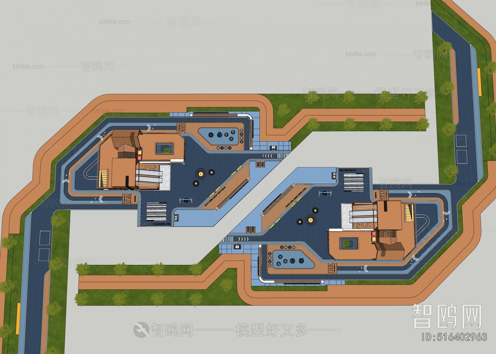 Modern Park Landscape