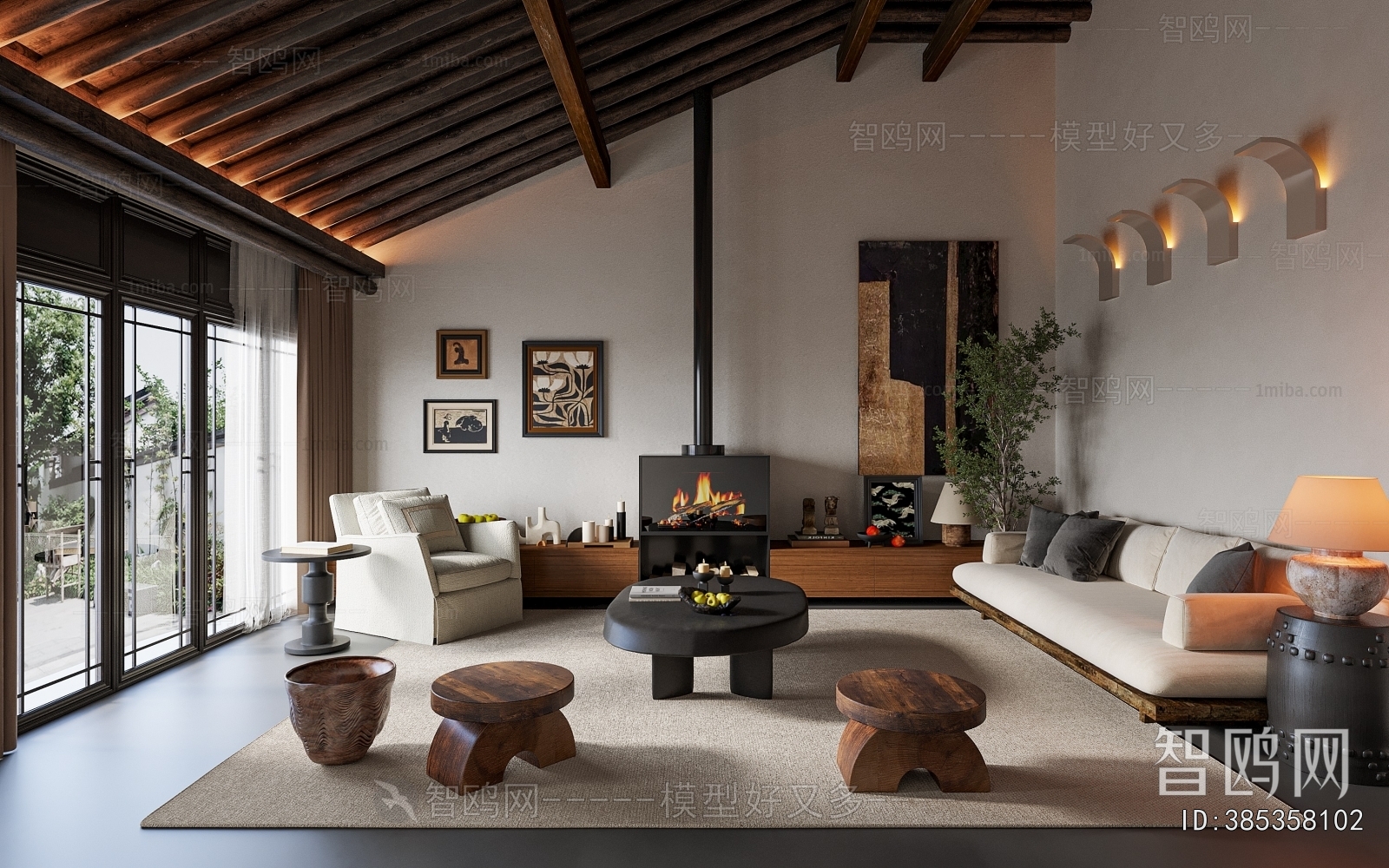 Wabi-sabi Style A Living Room