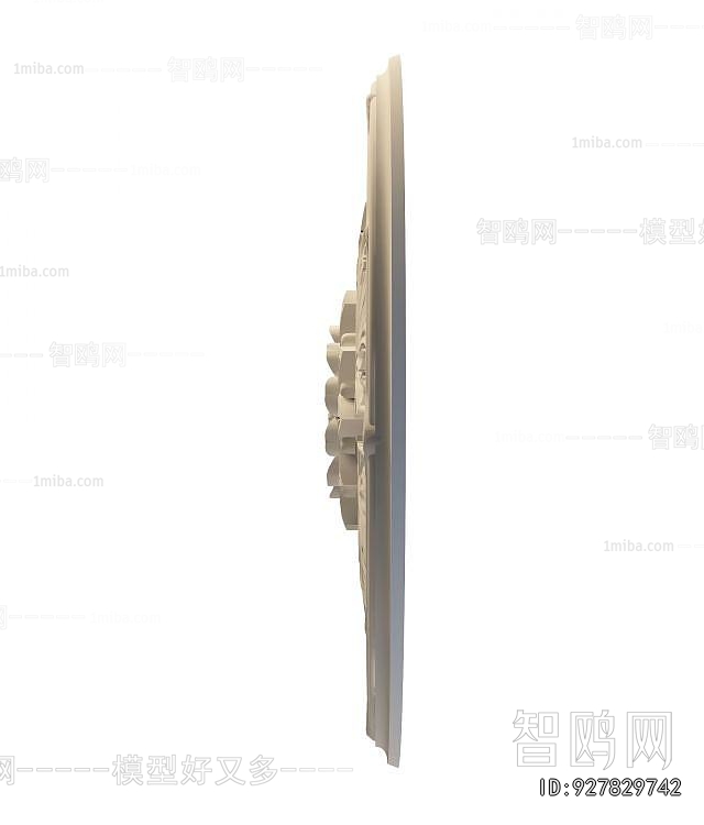 European Style Plaster Carved Top Plate