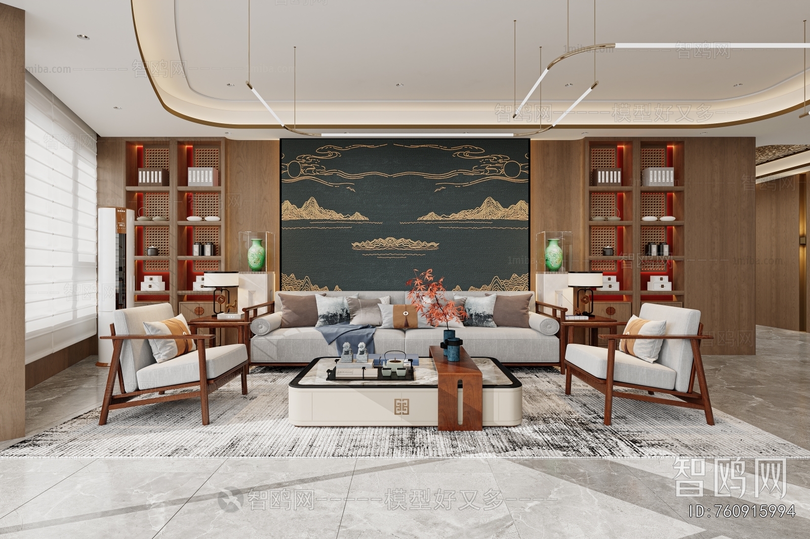 New Chinese Style Office Reception Desk