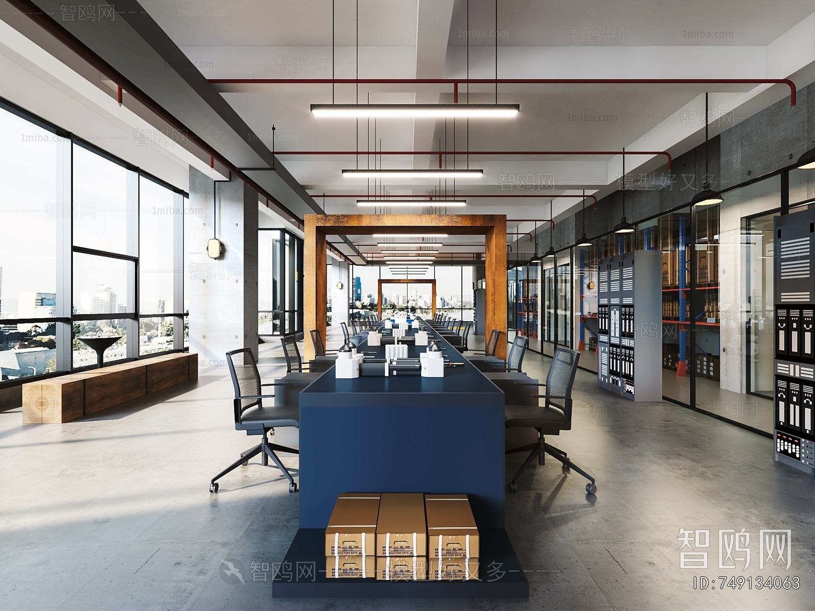 Industrial Style Staff Area