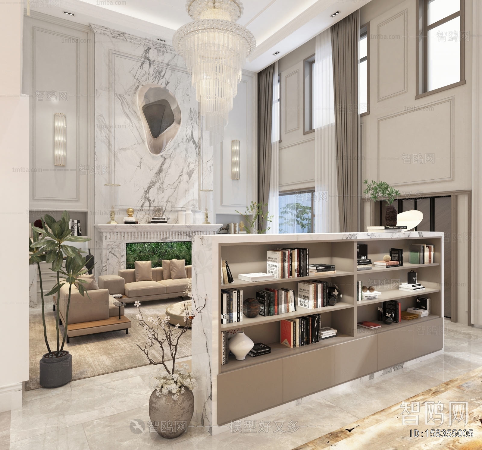 Simple European Style A Living Room