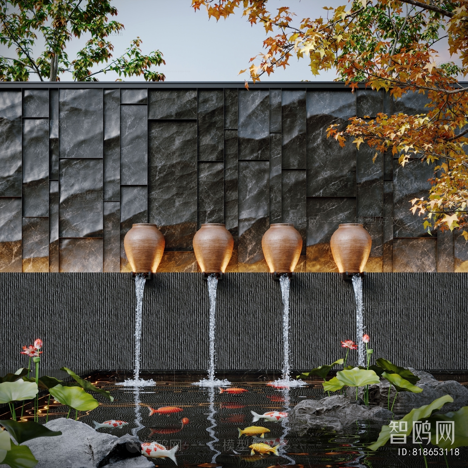 Modern Rockery Waterscape