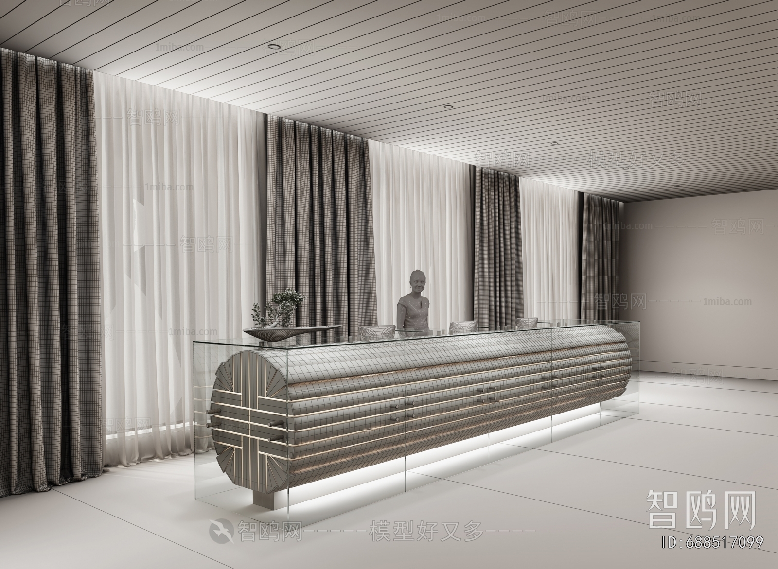 Modern Office Reception Desk