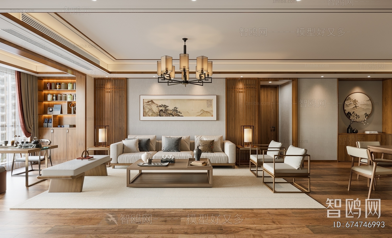 New Chinese Style A Living Room