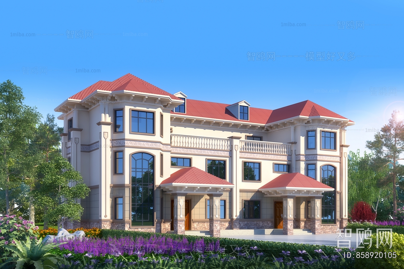 Simple European Style Double Townhouse