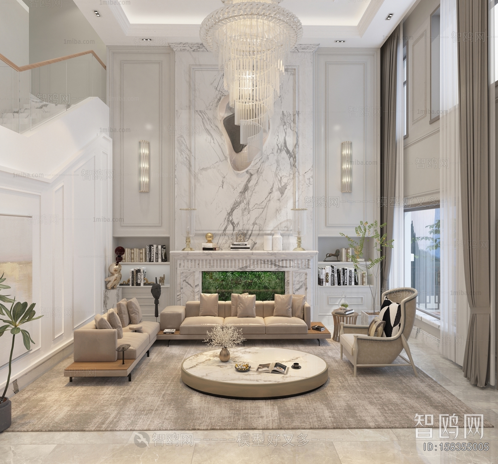 Simple European Style A Living Room