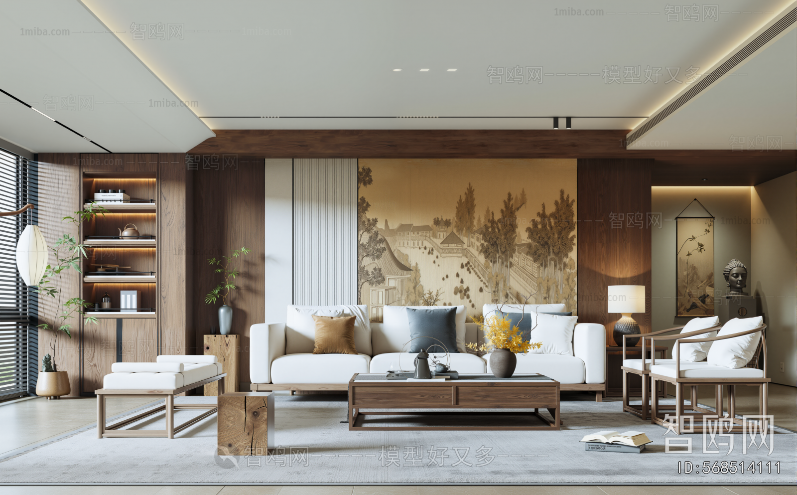 New Chinese Style A Living Room