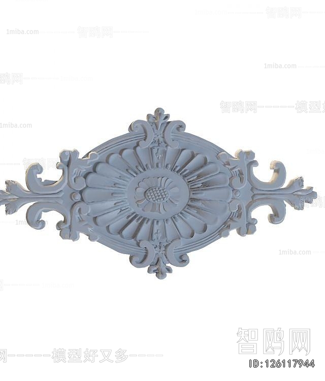 European Style Plaster Carved Top Plate