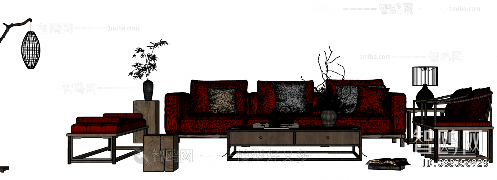 New Chinese Style Sofa Combination