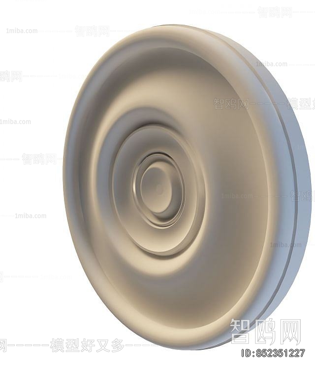 European Style Plaster Carved Top Plate