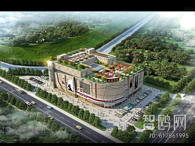 Modern Architectural Bird's-eye View Planning