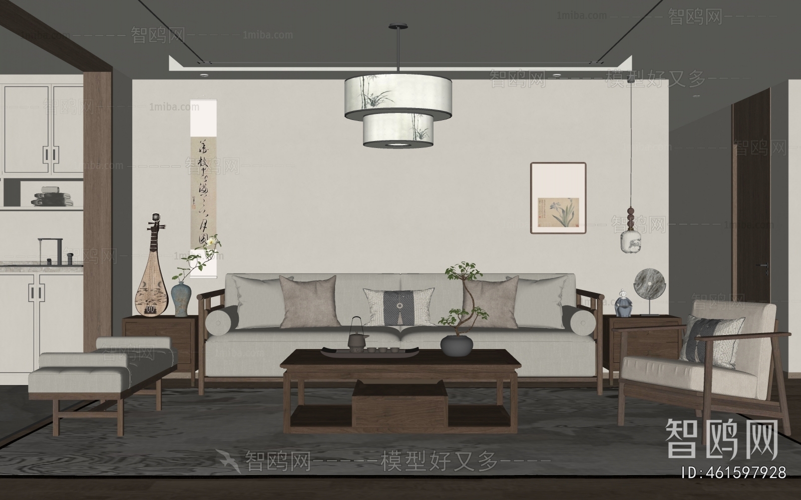 New Chinese Style A Living Room