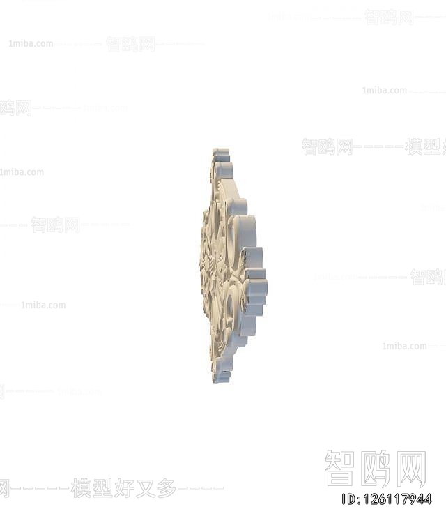 European Style Plaster Carved Top Plate