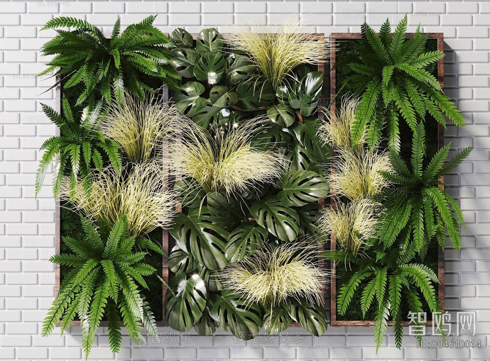 现代植物墙组合