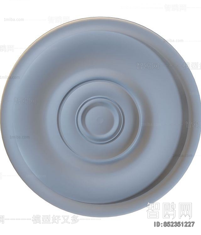 European Style Plaster Carved Top Plate