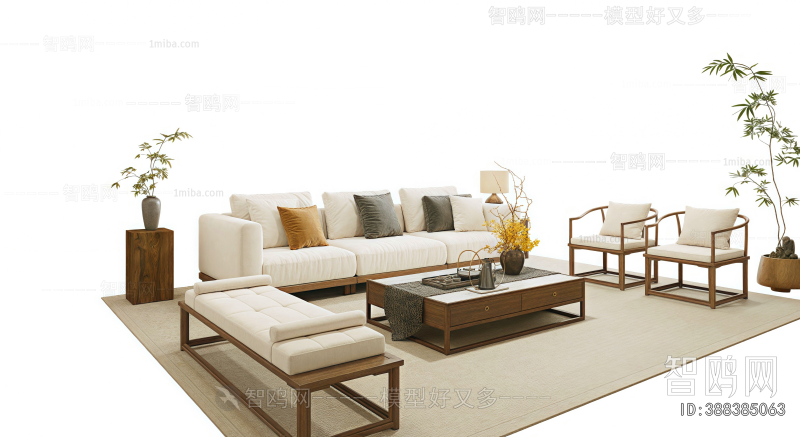 New Chinese Style Sofa Combination