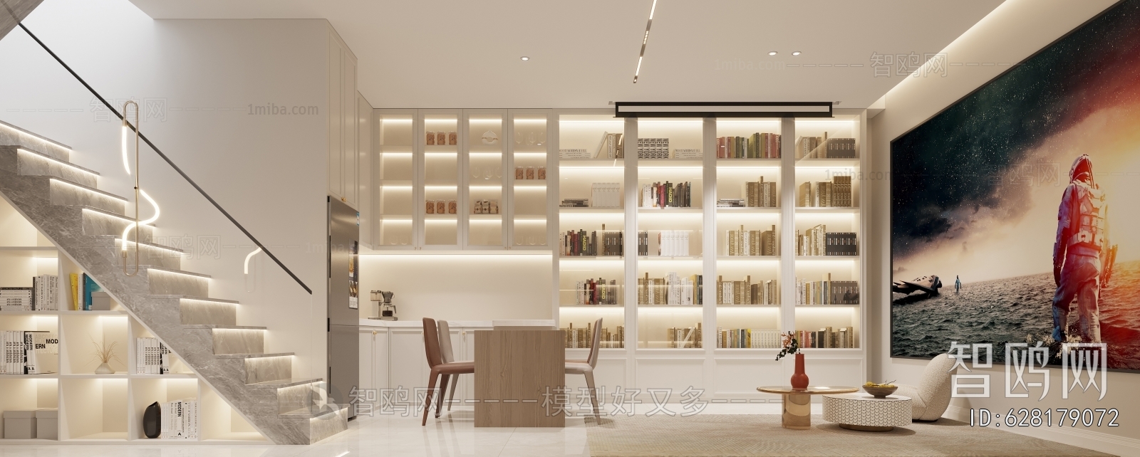 Simple European Style Study Space