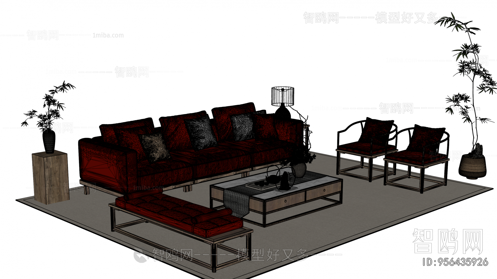 New Chinese Style Sofa Combination