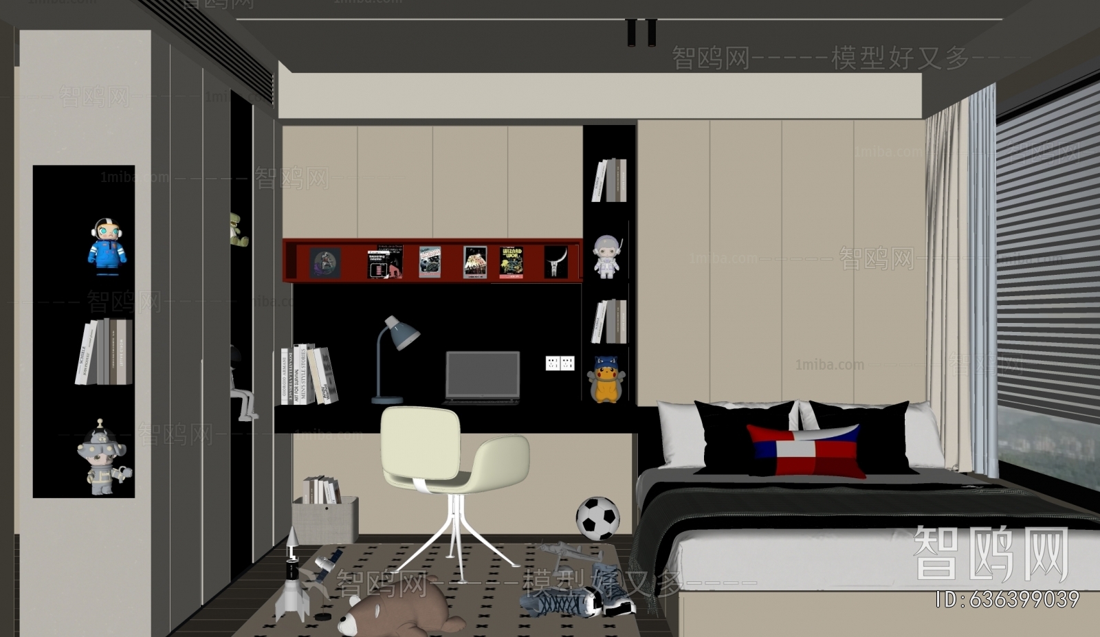 Modern Boy's Room And Son's Room