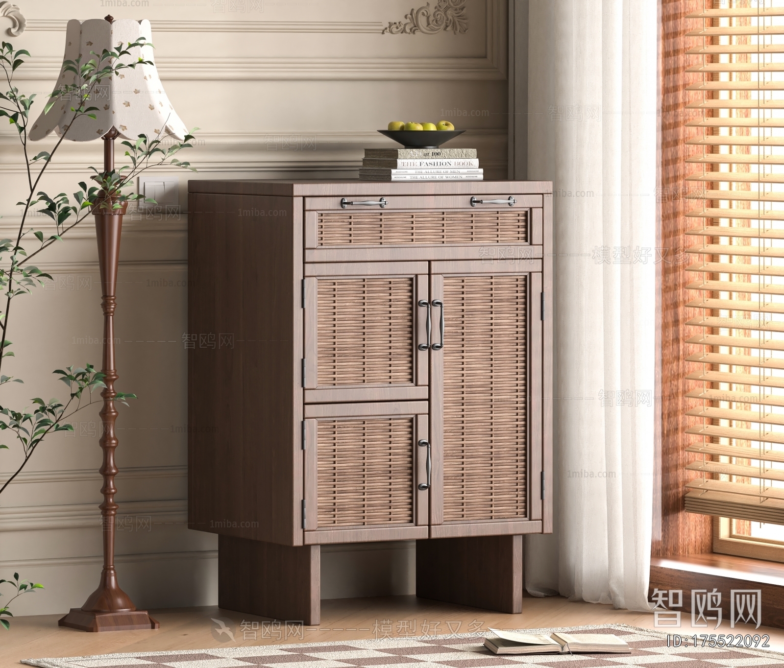 Wabi-sabi Style Side Cabinet