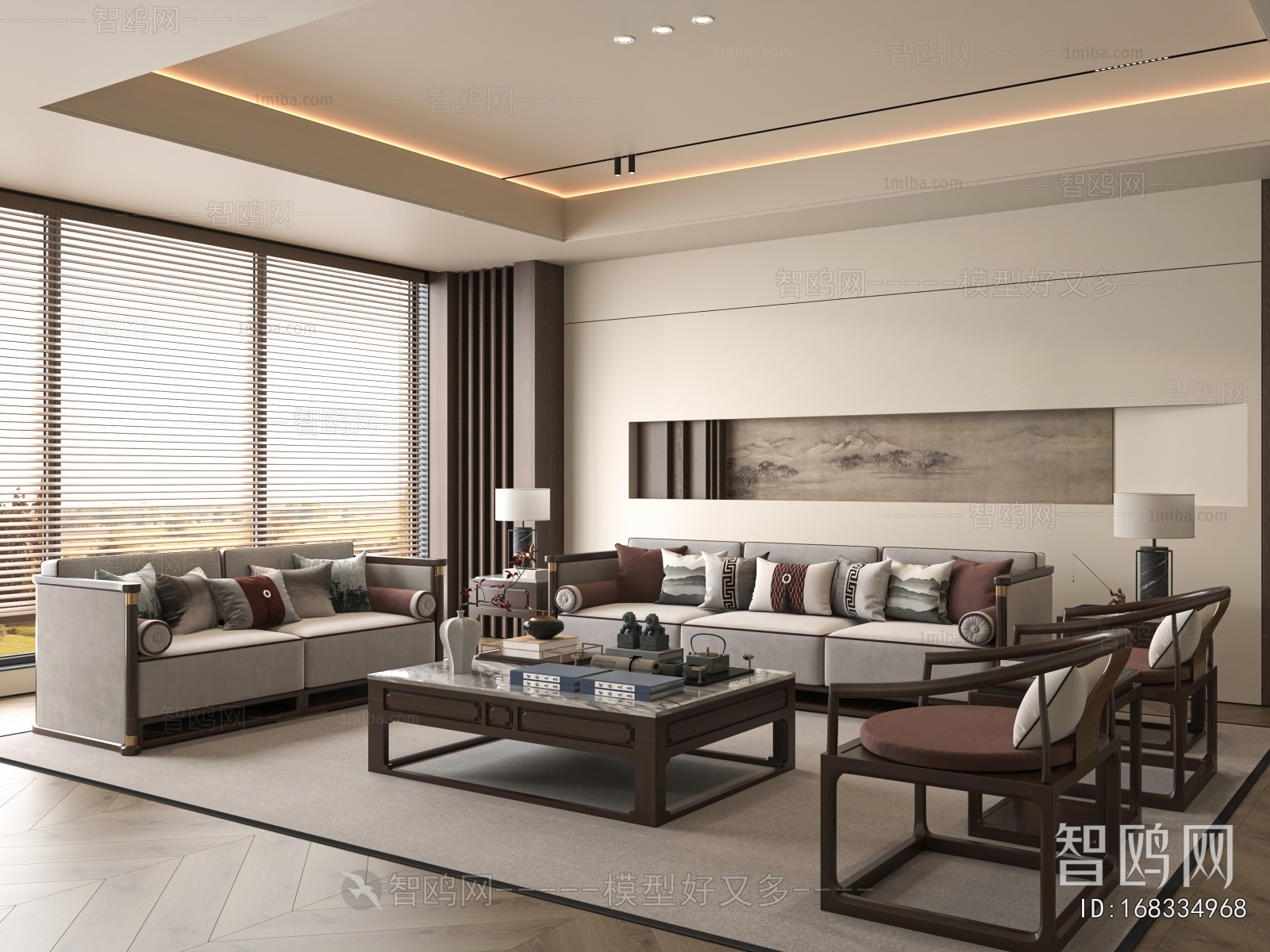 New Chinese Style A Living Room