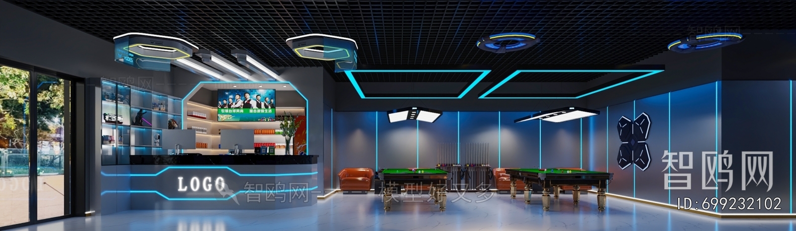 Modern Billiards Room