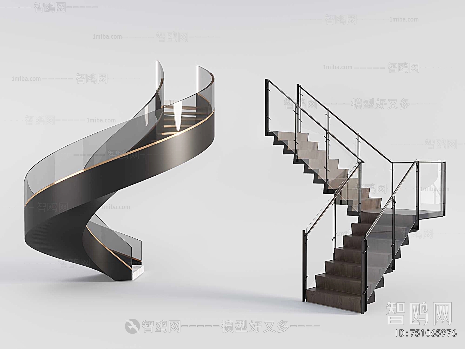 现代楼梯组合