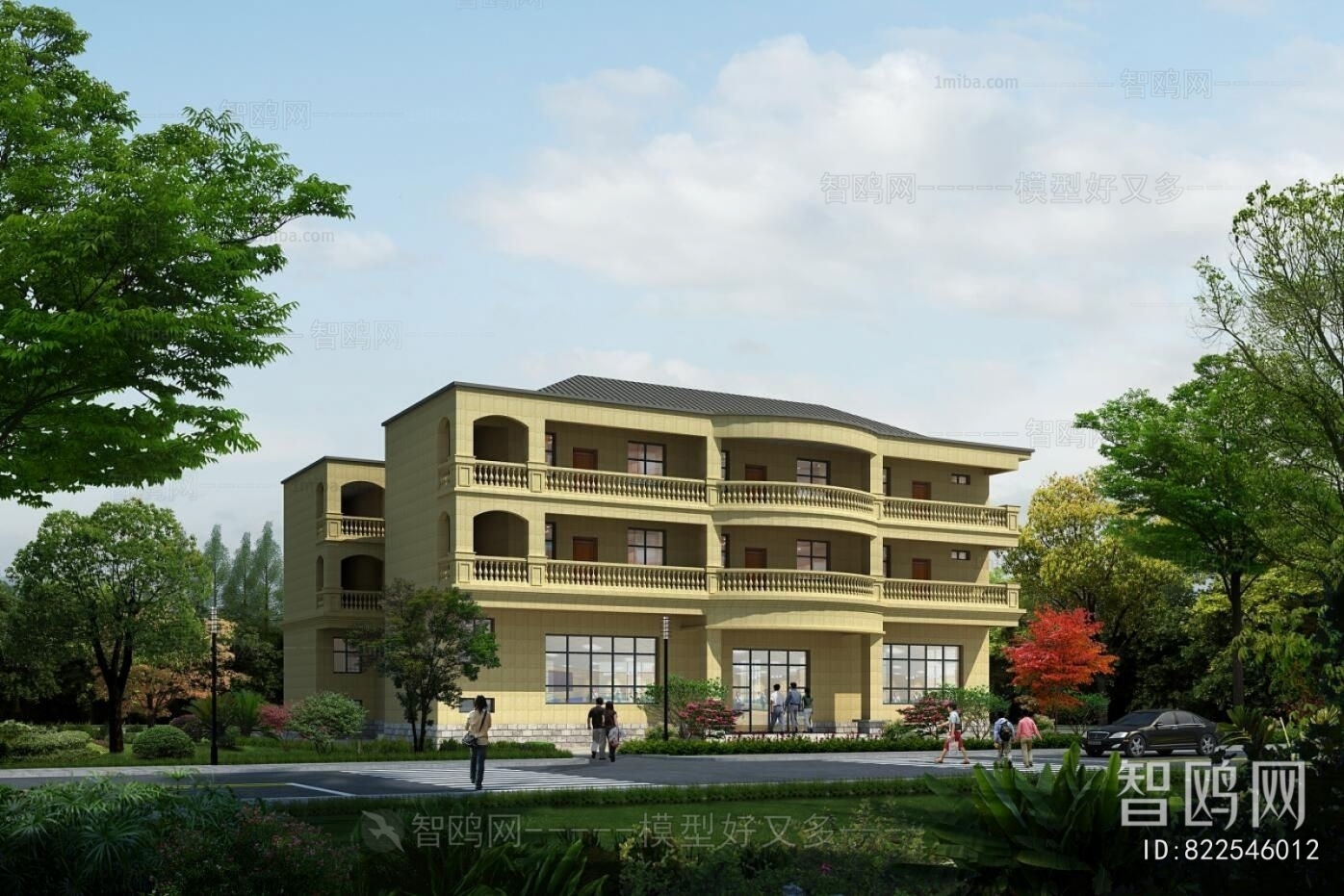 Simple European Style School Building