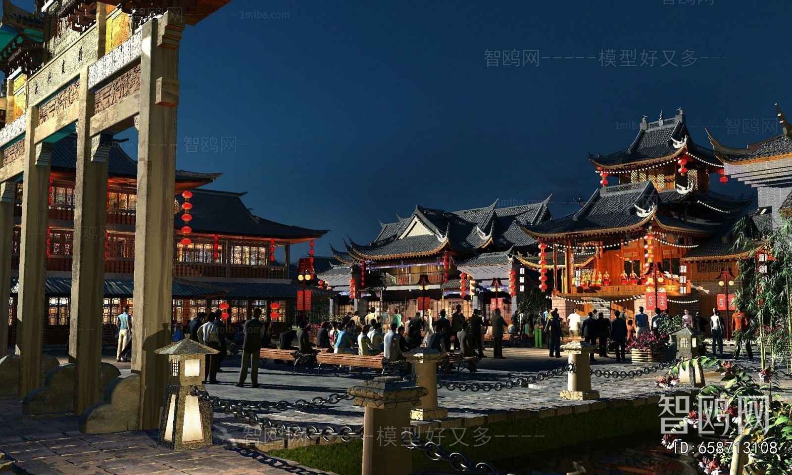 Chinese Style Ancient Architectural Buildings