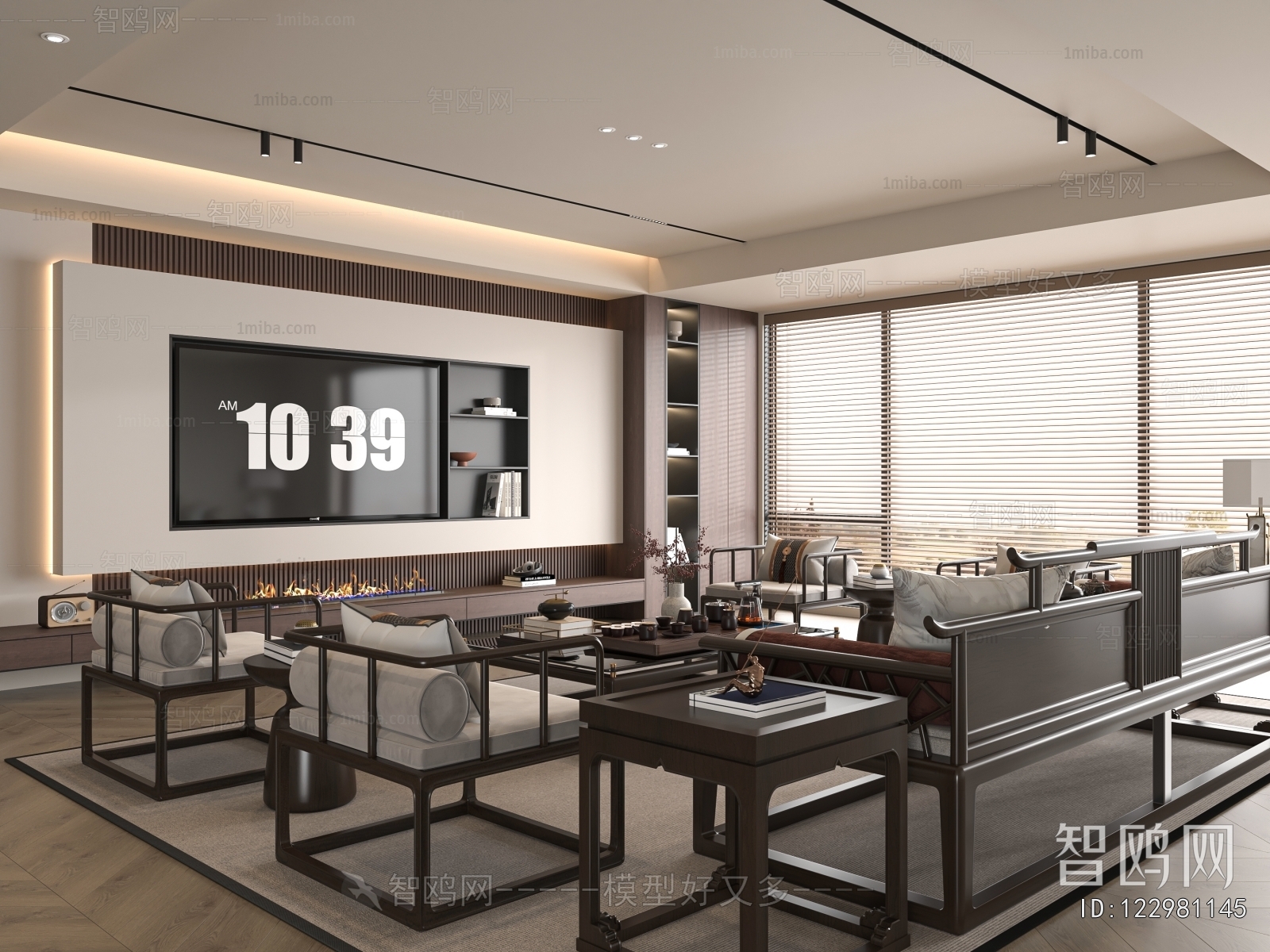 New Chinese Style A Living Room