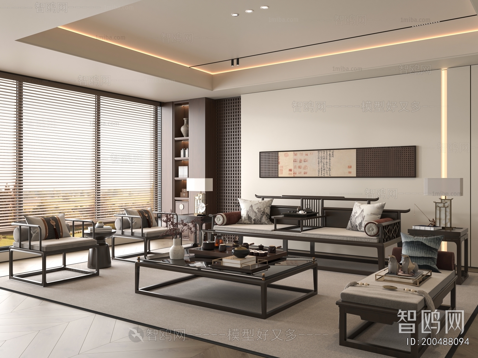 New Chinese Style A Living Room