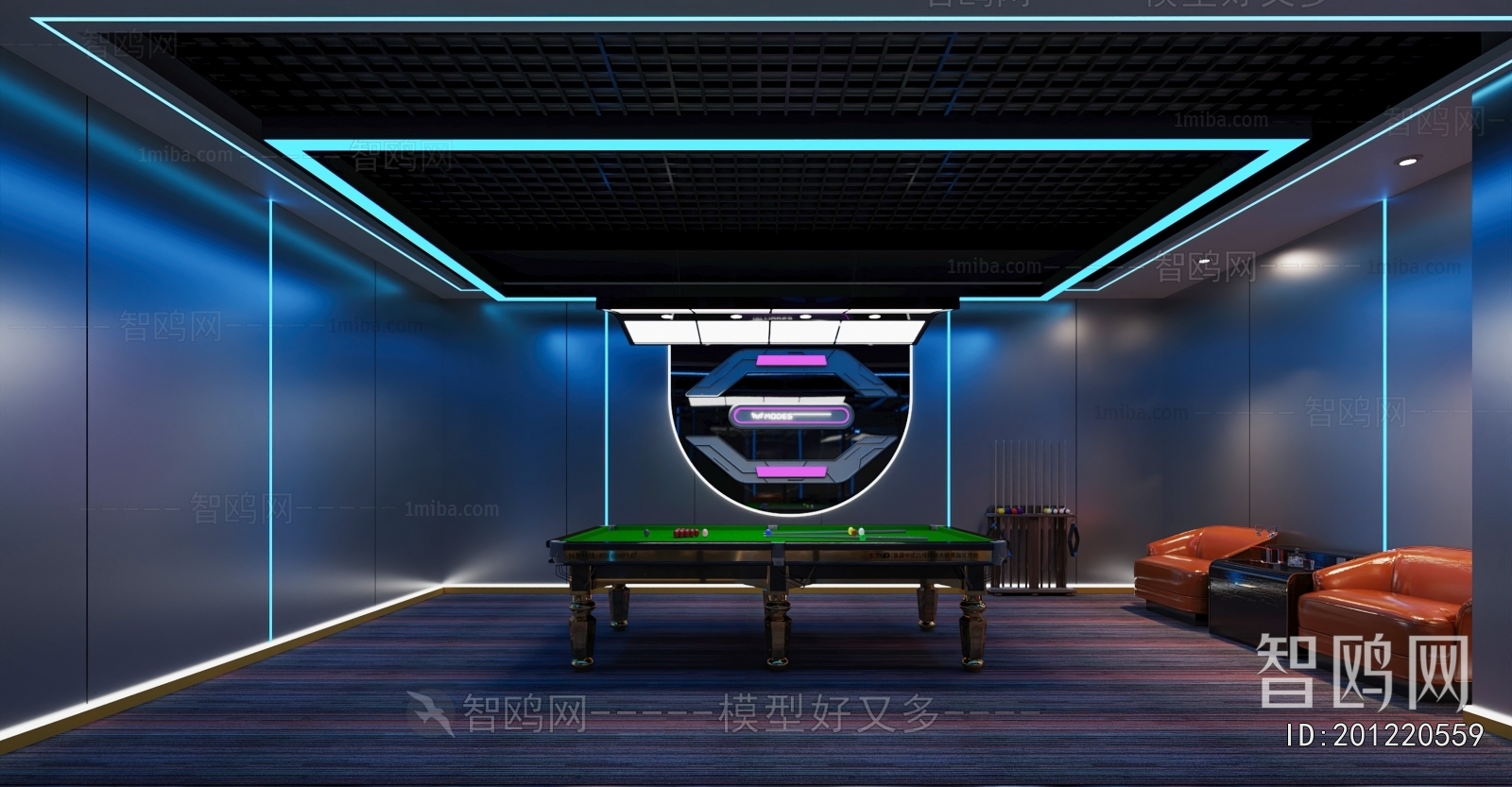 Modern Billiard Room