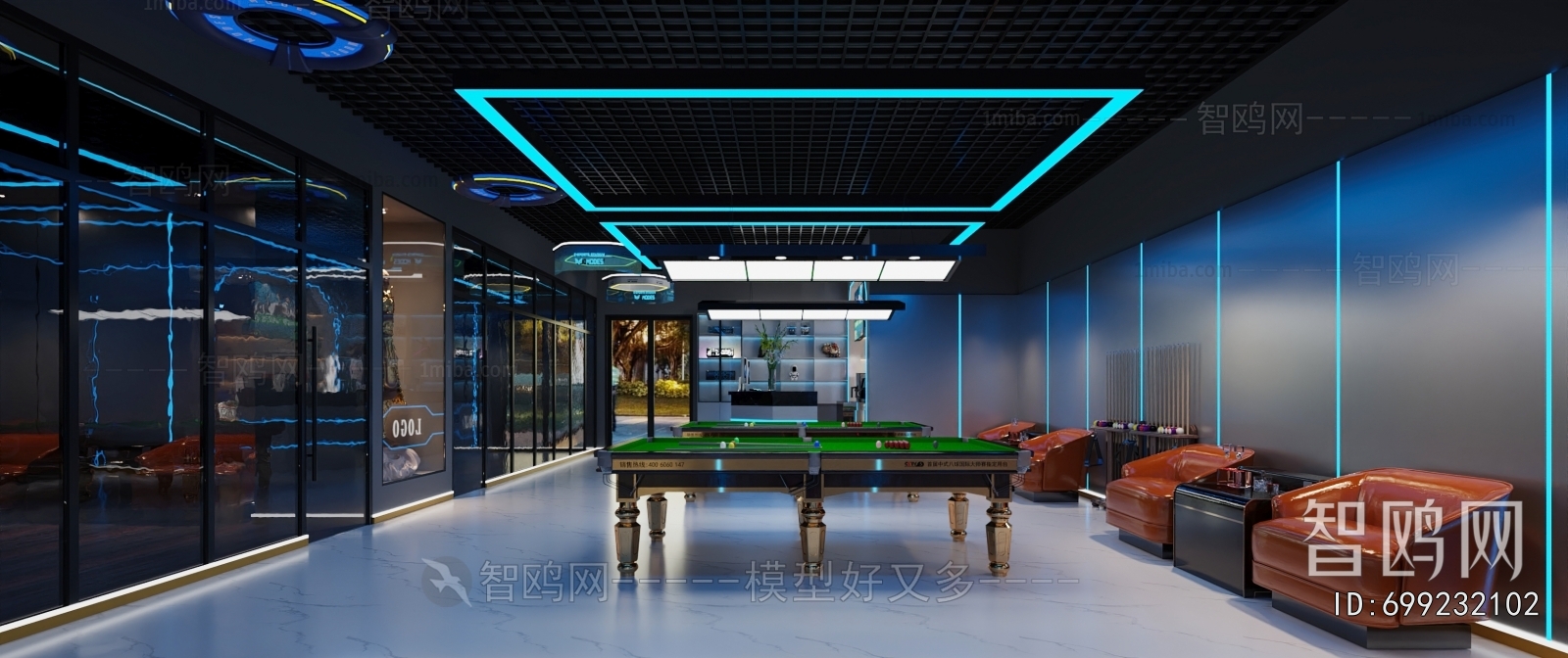 Modern Billiards Room
