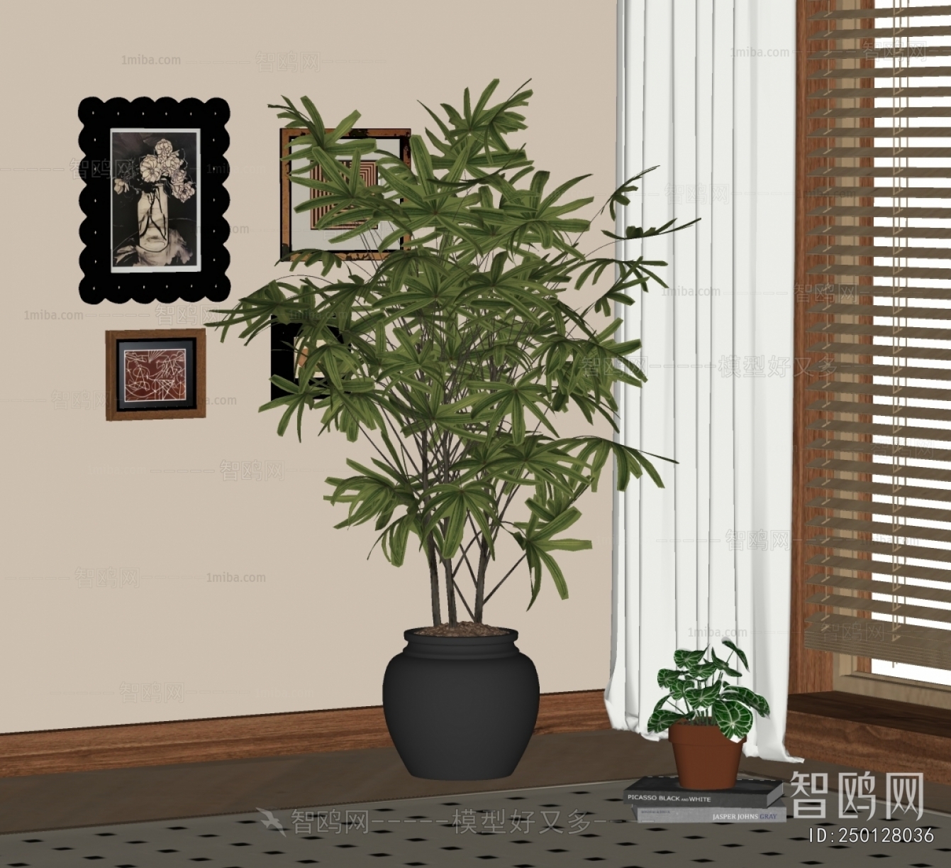 Modern Ground Green Plant Potted Plants