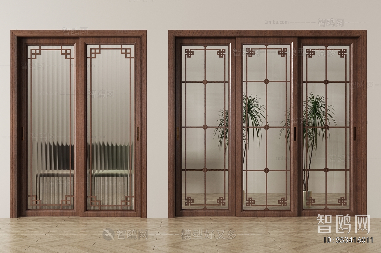 New Chinese Style Sliding Door