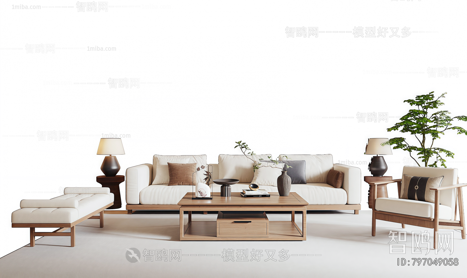 New Chinese Style Sofa Combination