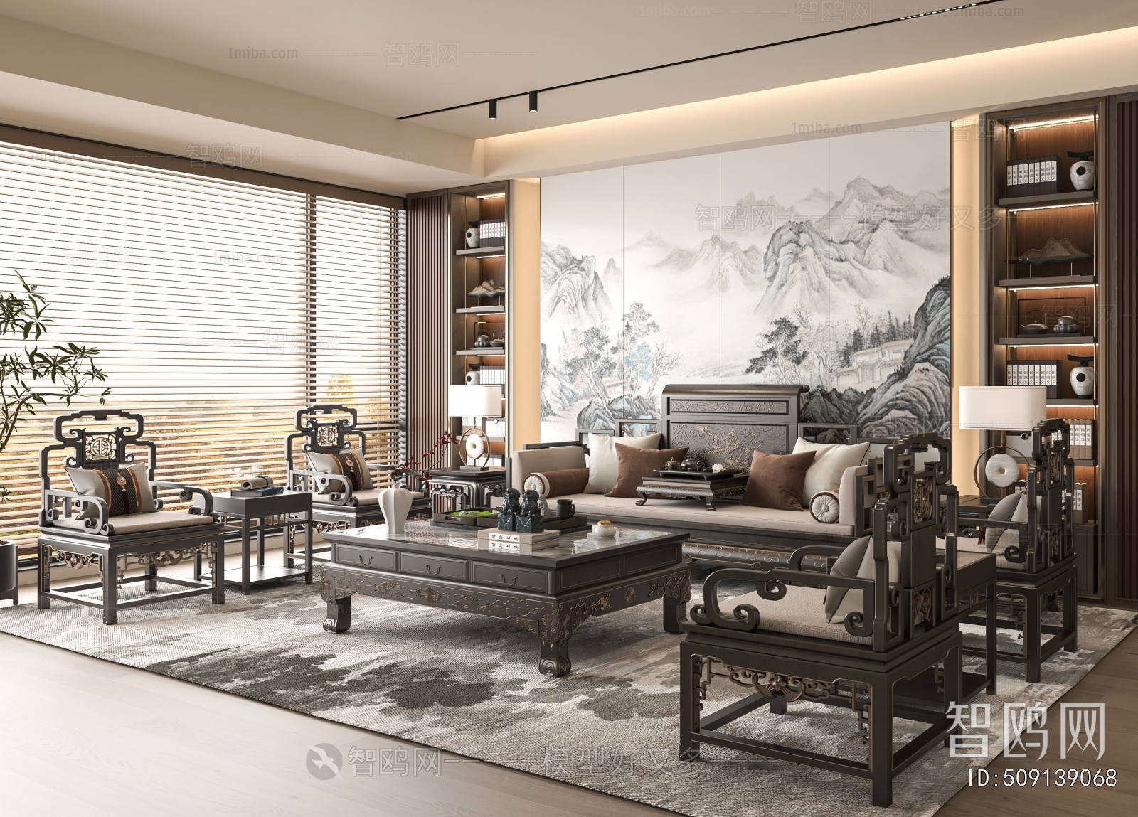 New Chinese Style A Living Room