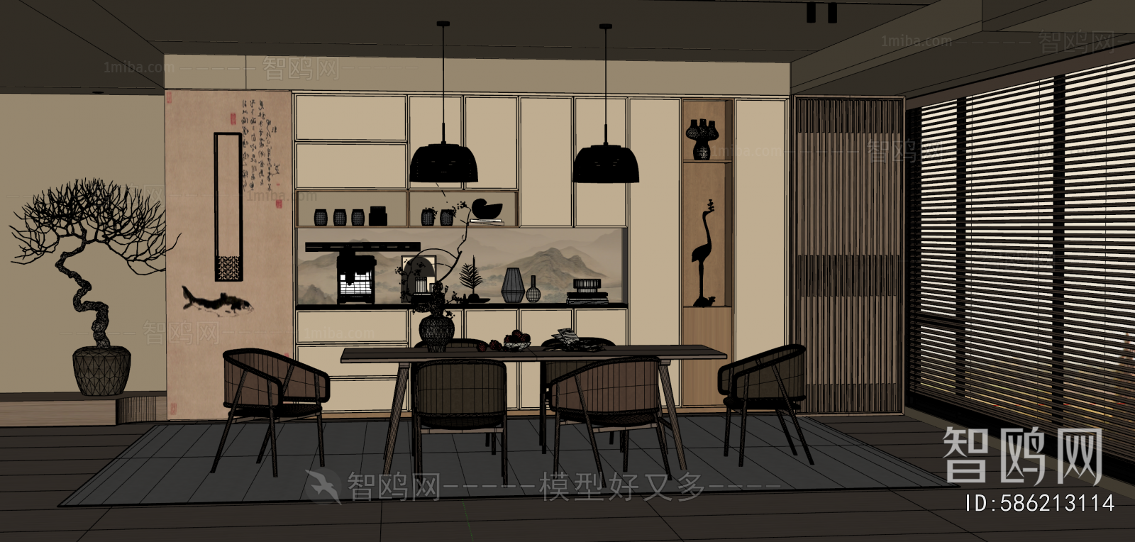 New Chinese Style Dining Room