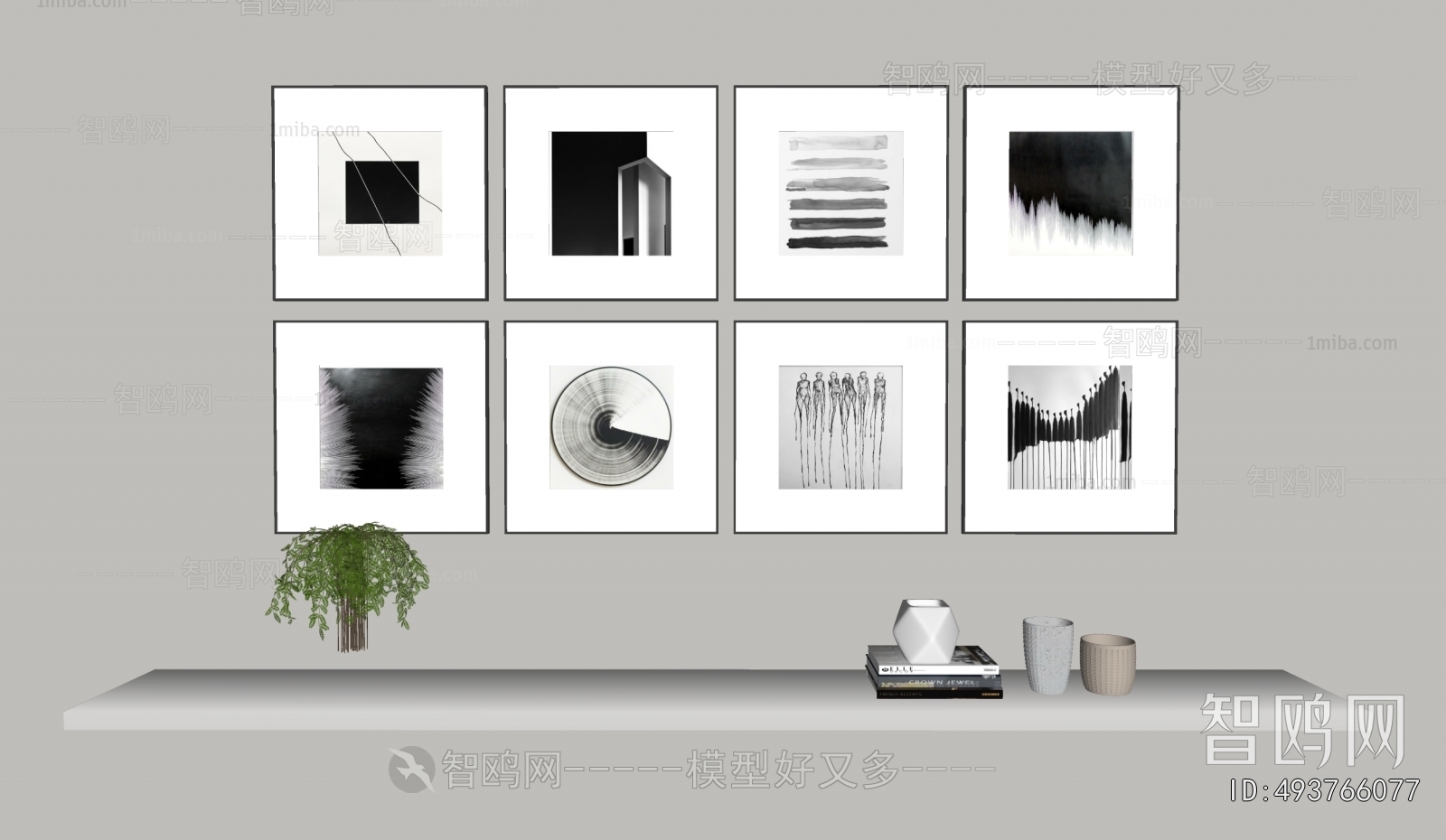 现代简约装饰挂画组合