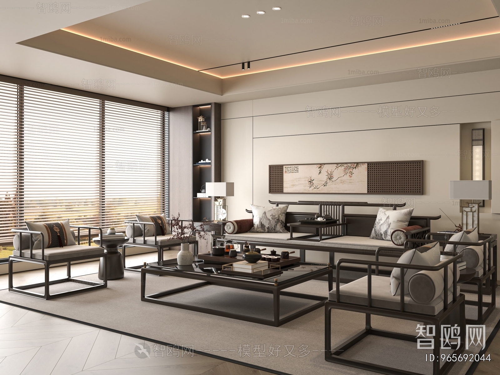 New Chinese Style A Living Room