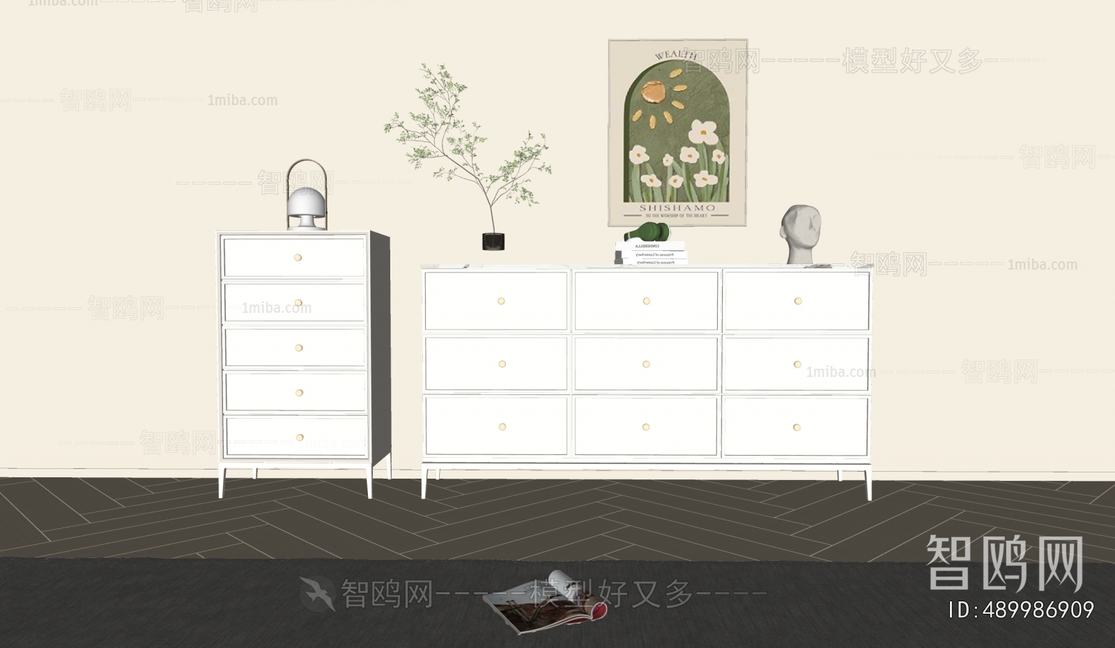 French Style Side Cabinet