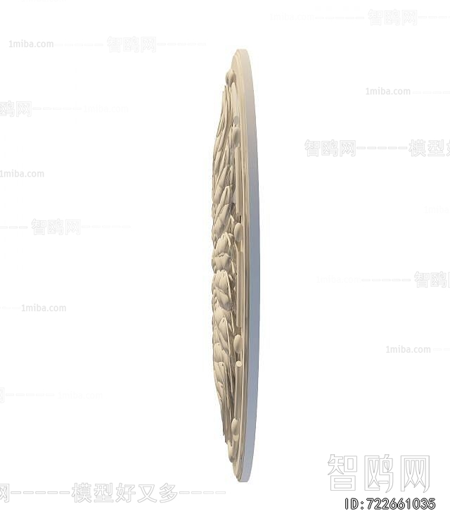 European Style Plaster Carved Top Plate