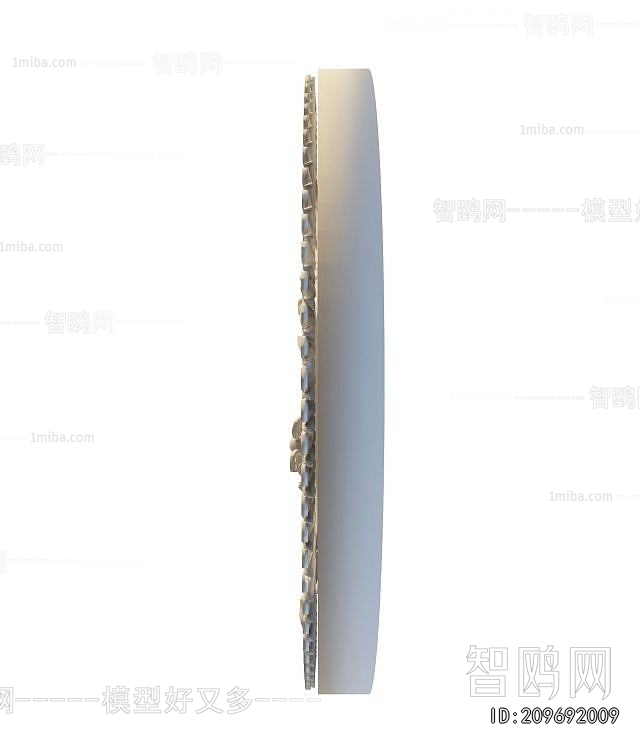 European Style Plaster Carved Top Plate